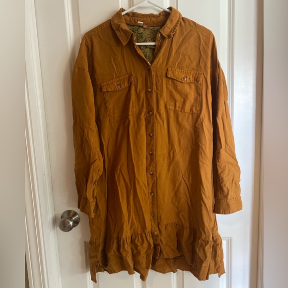 Anthropologie Pilcro Chambray Tunic Dress - Size Small Color Bronze - Picture 9 of 9